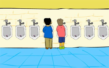 La toilette des garçons