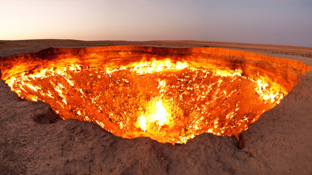 La porte de l'enfer au Turkmenistan