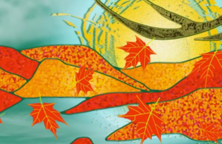 La légende canadienne des feuilles d'érables rouges