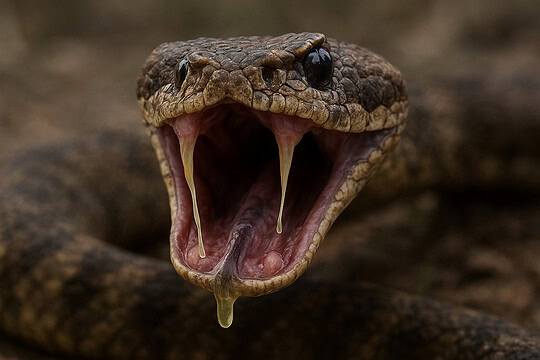 Cinq serpents dont la morsure est fatale
